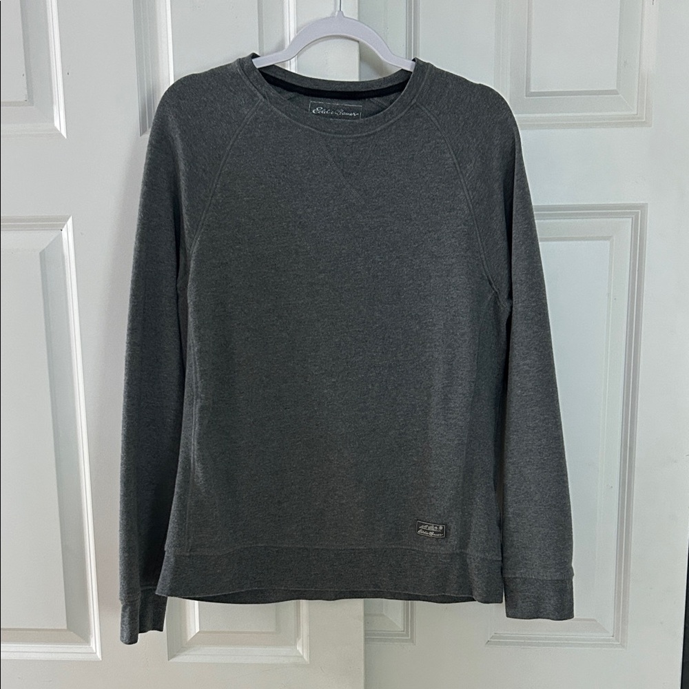 Eddie Bauer Men's Gray Crewneck Sweater